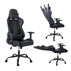 Bf8350 Gaming Πολυθρόνα Γραφείου, Ανάκλιση Πλάτης έως 90°, pu Μαύρο