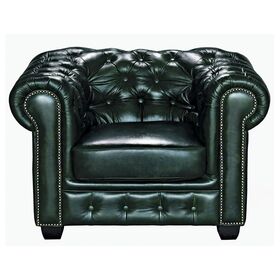 Chesterfield Birmingham Πολυθρόνα Σαλονιού Καθιστικού,δέρμα Antique Green