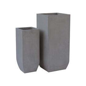 Flower pot-1  set 2 Τεμαχίων Cement Grey