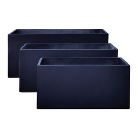 Flower pot-12 set 3 Τεμαχίων: 80x40x40cm + 100x45x45cm + + 122x55x55 Απόχρωση Dark Grey