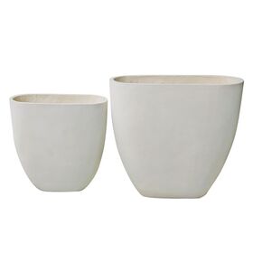 Flower pot-14 set 2 Τεμαχίων Απόχρωση Milk White