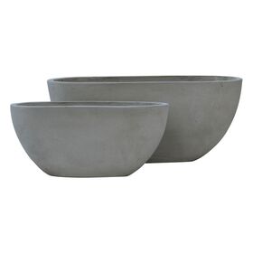 Flower pot-4  set 2 Τεμαχίων Cement Grey