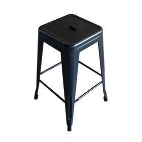 Relix Σκαμπό bar H.65cm, Στοιβαζόμενο, Μέταλλο Βαφή Μαύρο