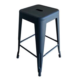 Relix Σκαμπό bar H.65cm, Στοιβαζόμενο, Μέταλλο Βαφή Μαύρο Extra Matte