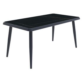 Jardin Τραπέζι Dining Κήπου-Βεράντας alu Ανθρακί, Επιφάνεια Μαύρο hpl