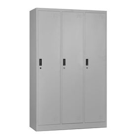 Locker 3 Θέσεων Ερμάριο - ανά Θέση: 3 Ράφια, Θέσεις για Κρεμάστρες, Μέταλλο Βαφή Γκρι