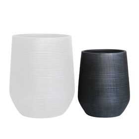 Flower pot-17 Φ45x50cm, Cement Απόχρωση Anthracite