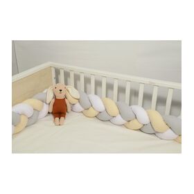 Oliver Baby Des.3145 Πλεξούδα Εκρού - Λευκό - Γκρι Τριπλή Βαμβακερή 20x200