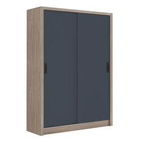 Vanity Ντουλάπα Δίφυλλη - Συρόμενη, Αποχρώσεων Sonoma oak & Grey