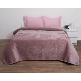 Κουβερτώριο Velvet Ημίδιπλο 160x220 Verona Blush Pink
