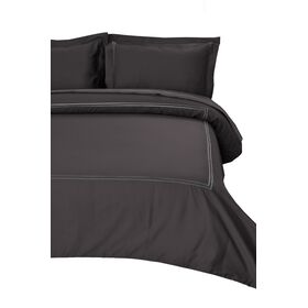 Σετ Σεντόνια Υπέρδιπλα με Λάστιχο 160x200+25 Satin Embroidered Classico 4-Anthracite