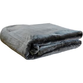 Κουβέρτα Βελουτέ Υπέρδιπλη 220x240 5 Anthracite