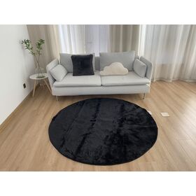 Χαλί Ροτόντα Φ160 Γουνάκι Felicity Black