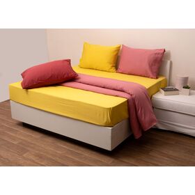 Σεντόνι Ημίδιπλο με Λαστιχο 100x200+25  Fashion 1 Deep red
