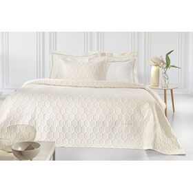 Σετ 3τμχ Κουβερλί Hive Ecru 250x240 guy Laroche  100% Microsatin