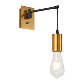 Se21-gm-9 Adept Gold Matt & Black Wall Lamp β3