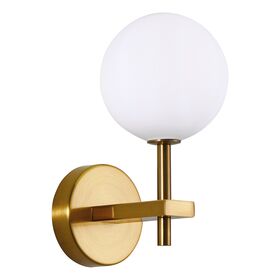 Se21-gm-16 Royale Gold Matt Opal Glass Wall Lamp β1