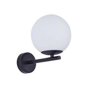 Se21-bl-22 Flake Black Wall Lamp Opal Glass β1