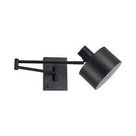 Se21-bl-52-ms1 Adept Wall Lamp Black Wall Lamp With Switcher and Black Metal Shade+