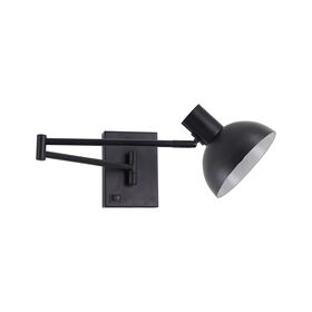Se21-bl-52-ms3 Adept Wall Lamp Black Wall Lamp With Switcher and Black Metal Shade+