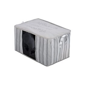 Estia Θηκη Αποθηκευσης non Woven Υφασματινη 60x45x35cm με Παραθυρο Ivory