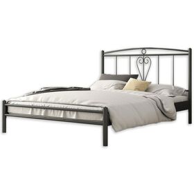 Μεταλλικό Κρεβάτι Υπέρδιπλο chic strom eva Για Στρώμα 160x200cm Μαύρο
