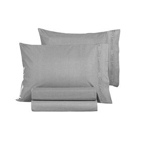 Ζεύγος Μαξιλαροθήκες Color Plus Silver 50x70 guy Laroche  100% Cotton Percale