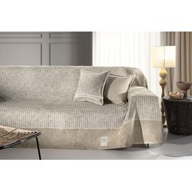 Προσφορα!! Ριχτάρι Parfait Natural Διθέσιου Καναπέ 180x250 guy Laroche  25% Cotton-55% Acrylic -20% Polyester