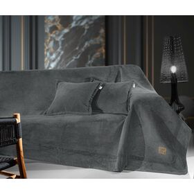 Ριχτάρι Καναπέ Rubicon Anthracite (Τετραθέσιος) 170x350 guy Laroche  100% Fine Microfiber