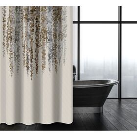 Κουρτίνα Μπάνιου Abstract des 115 Natural με Κρίκους 180x200 Saint Clair  100% Polyester