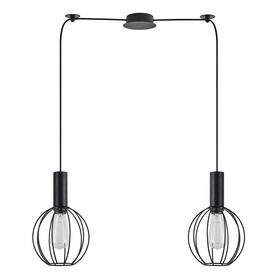 Se21-bl-4-bl2-gr2 Adept Tube Black Pendant Black Metal Grid+
