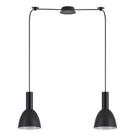 Se21-bl-4-bl2-ms2 Adept Tube Black Pendant Black Metal Shade+