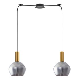 Se21-gm-4-bl2-gl2 Adept Tube Gold Matt Pendant Smoked Glass+