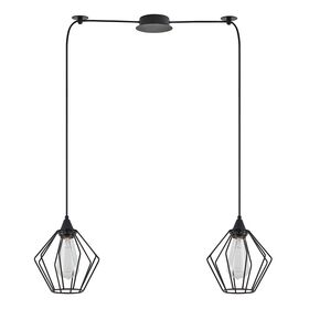 Se21-bl-b10-bl2-gr1 Adept Pendant Black Metal Grid Pendant+