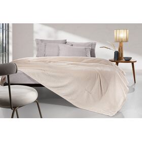 Σετ 2τμχ Κουβέρτα Rombus Ecru 160x220 guy Laroche  100% Pol. - Microfiber