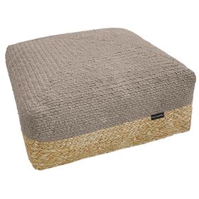 Πουφ Maya Taupe Boho 50x50x25 guy Laroche  50% Jute - 50% Cotton