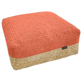 Πουφ Maya Terra Boho 50x50x25 guy Laroche  50% Jute - 50% Cotton