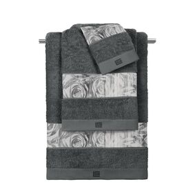 Σετ 3τμχ. Πετσέτες Μπάνιου Beatrice Anthracite guy Laroche Anthracite 100% Cotton 500 Gr/m 2