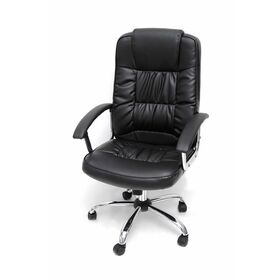 Velco pro Systems Πολυθρονα Γραφειου Μαυρη Διευθυντου-Διαστασεισ: 64χ55χ110/120 cm- Επιφανεια pvc