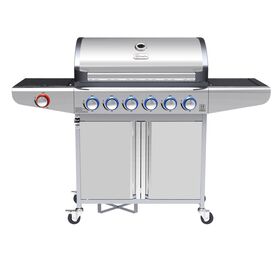 Campfire Ψησταρια με 6  Καυστηρες & Extra Εστια  με led Διακοπτες-Ινοχ