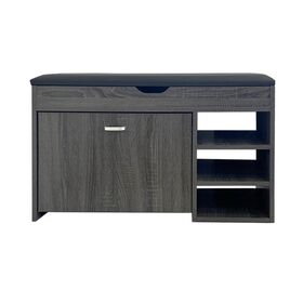 Velco  pro Systems Παπουτσοθηκη -Σκαμπο 80x30x49cm Γκρι Οξια
