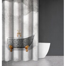 Κουρτίνα Μπάνιου Abstract des 110 με Κρίκους 180x200 Saint Clair  100% Polyester