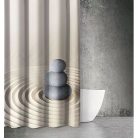 Κουρτίνα Μπάνιου zen Body des 804 με Κρίκους 180x200 Saint Clair  100% Polyester