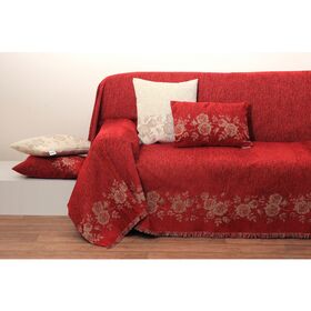 Μαξιλάρι Με Γέμιση 32x52 anna riska jacquard chenille trows 1434 Κόκκινο
