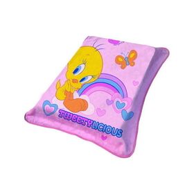 Κουβέρτα Βελουτέ Κούνιας 110x140 viopros looney tunes tweety 3 Ροζ