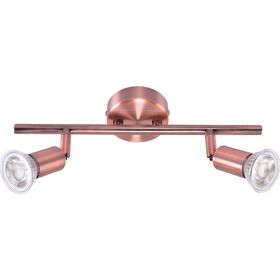 Σποτ Μεταλλικό Χάλκινο 31x8x16cm Λαμπτήρες 2xgu10 homelighting saba 77-3547