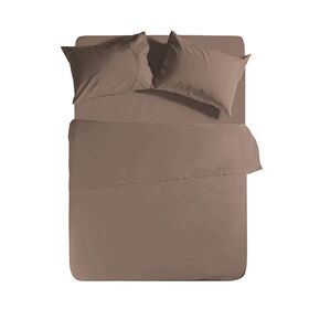 Σεντόνι Υπέρδιπλο Μεμονωμένο 240x270 nef-nef basic/mocca 100% Βαμβάκι Πενιέ 144tc