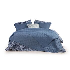 Κουβερλί Υπέρδιπλο 230x240 nef-nef blue collection karina blue microfiber/polyester