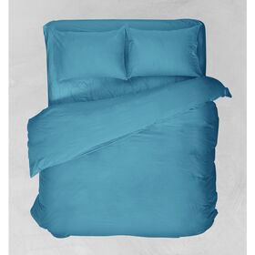 Σεντόνι Μεμονωμένο Ημίδιπλο viopros basic 160x260cm Χρ. Πετρόλ - Πράσινο μήλο