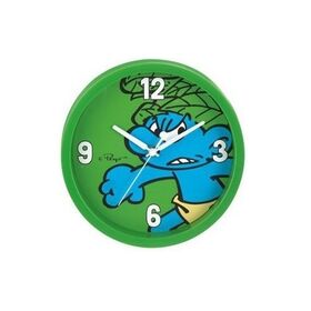 Παιδικό Ρολόι Τοίχου Δ.25cm smurf green be27313